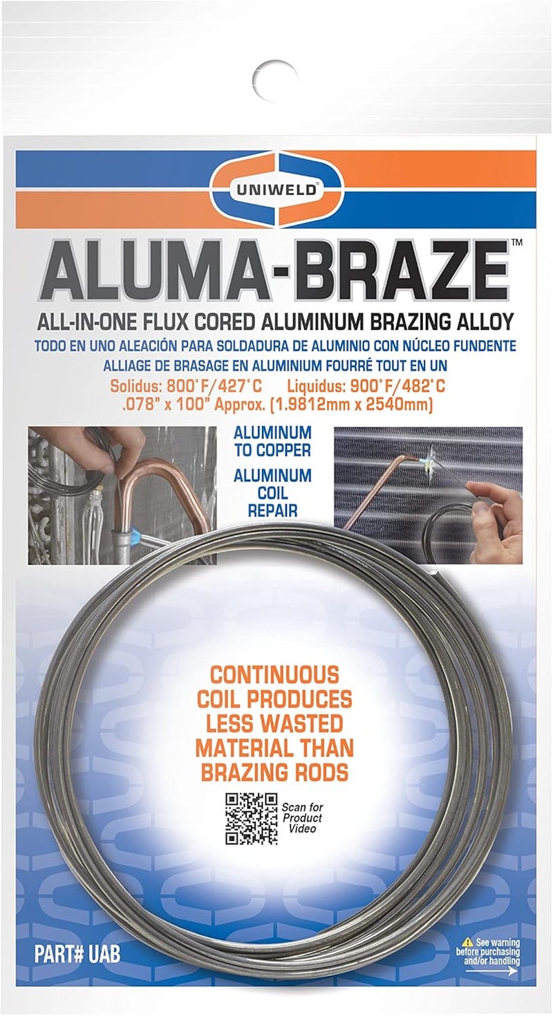 UNIWELD UAB Aluma-Braze™, All In-One Flux Cored Aluminum Brazing Alloy - Image 1